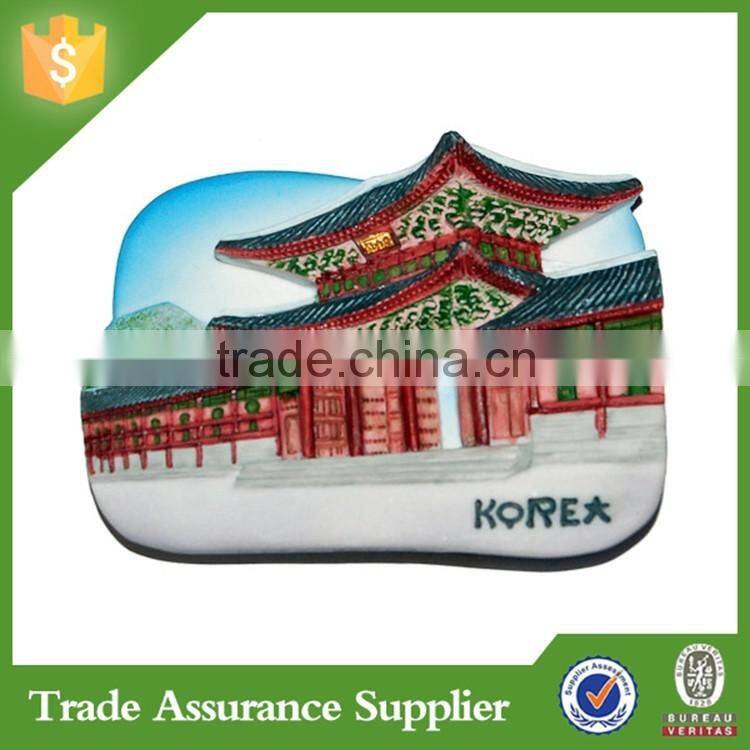 OEM Acceptable Cities Design 3D Fridge Magnet Polyresin