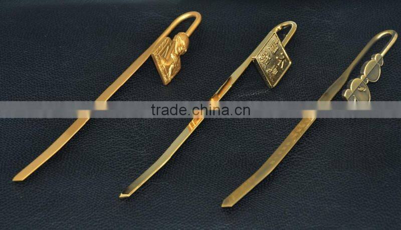 promotion custom silver metal bookmarks with logo