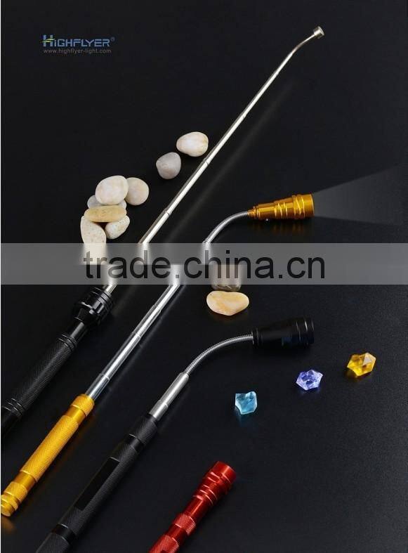 antenna led flashlight with telescoping magnet