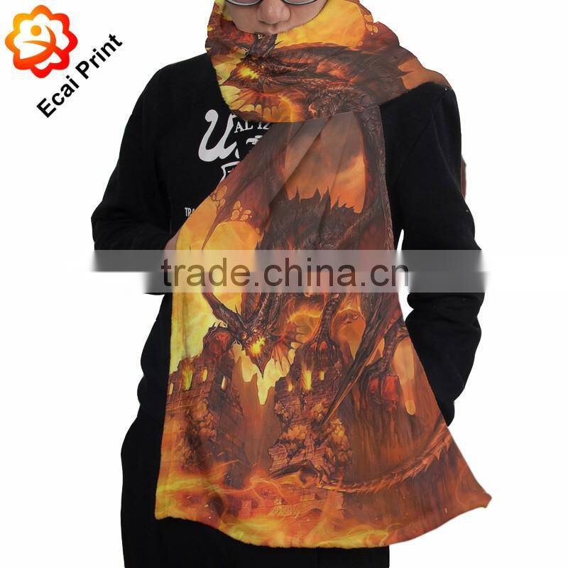 colourful hot sale printed custom made winter scarf