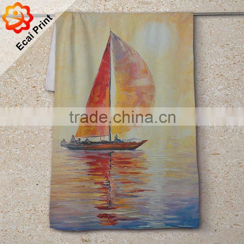 custom made sublimated colors faleless good water absorption face towel