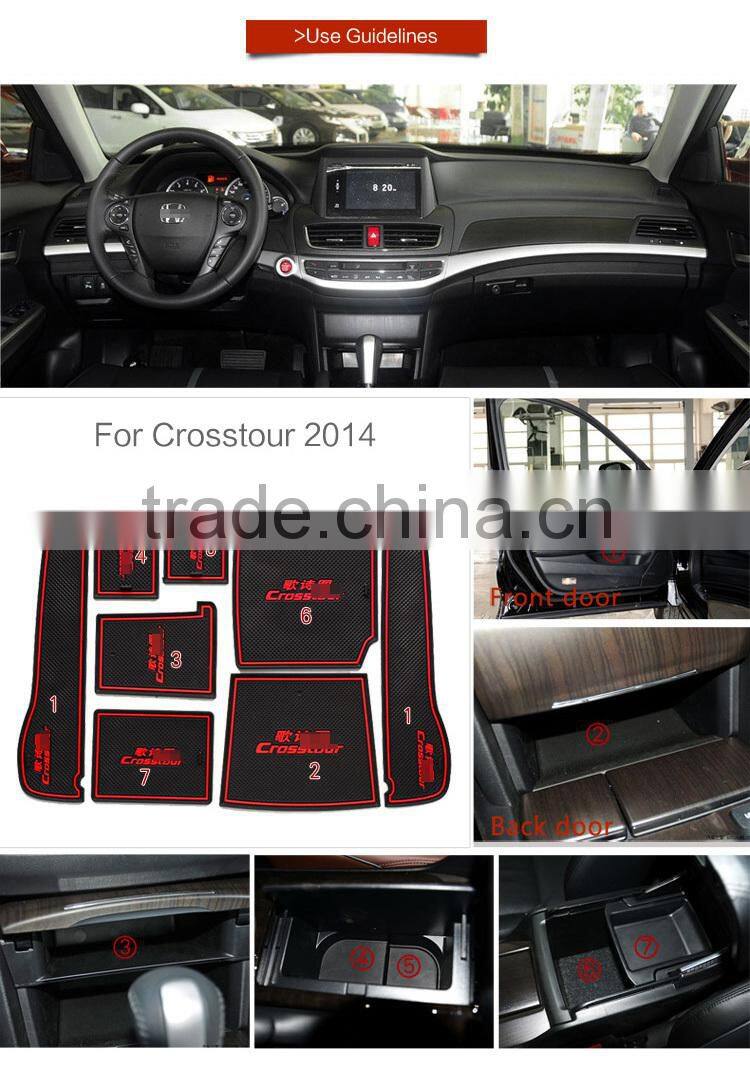 China OEM service car gate slot mat for Honda Crosstour 2014 8pcs/set