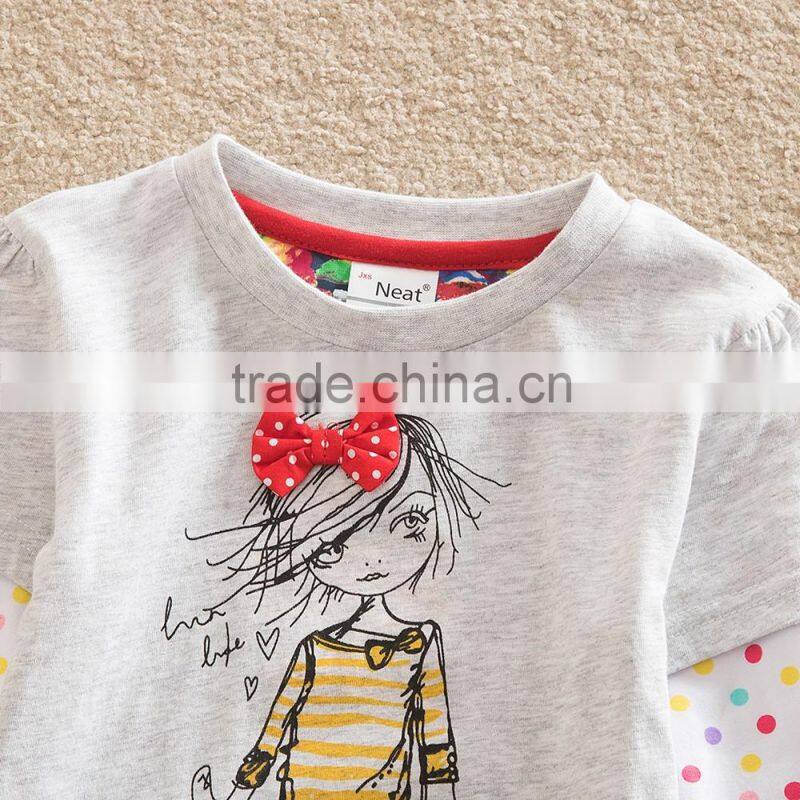 (LH3660) Girls dresses kids children clothes Neat brand girls baby clothing frocks hot selling clothes