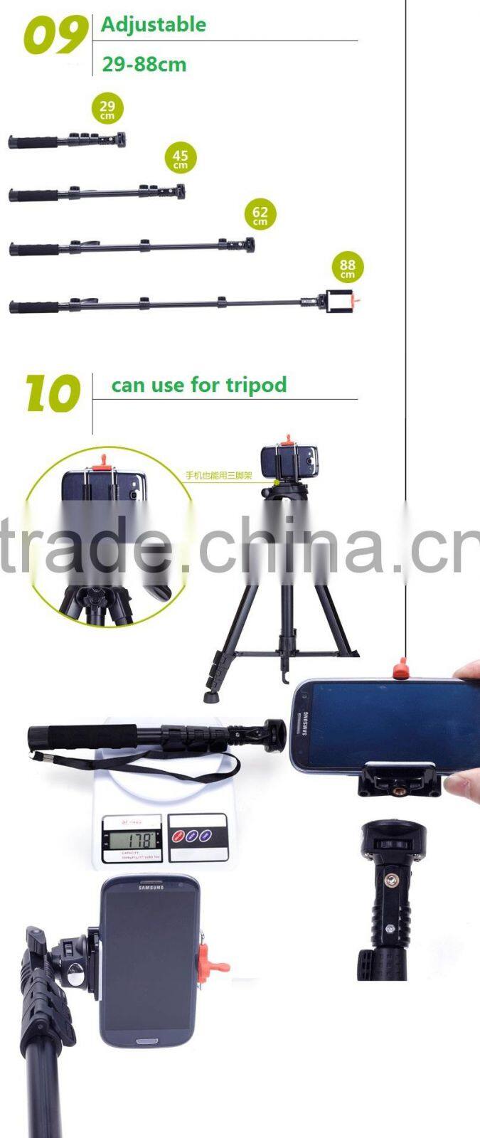 yunteng088 new design selfie monopod 880mm Camera holder