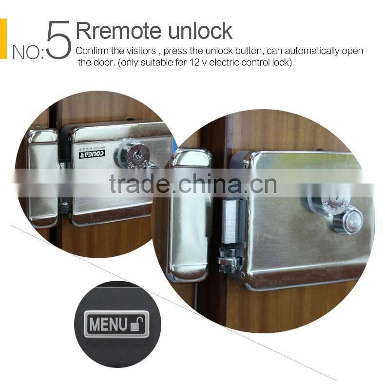 2.4g Wireless home security video door phone handset villa kit