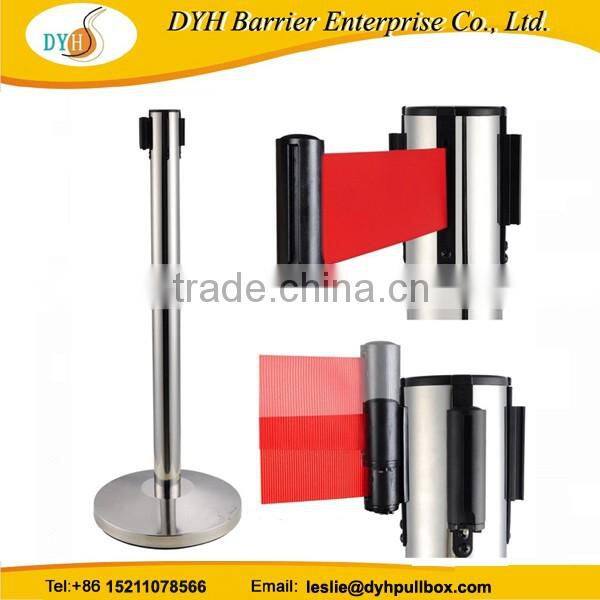 Heavy duty Retractable Queuing Stanchion Airport queue management pole