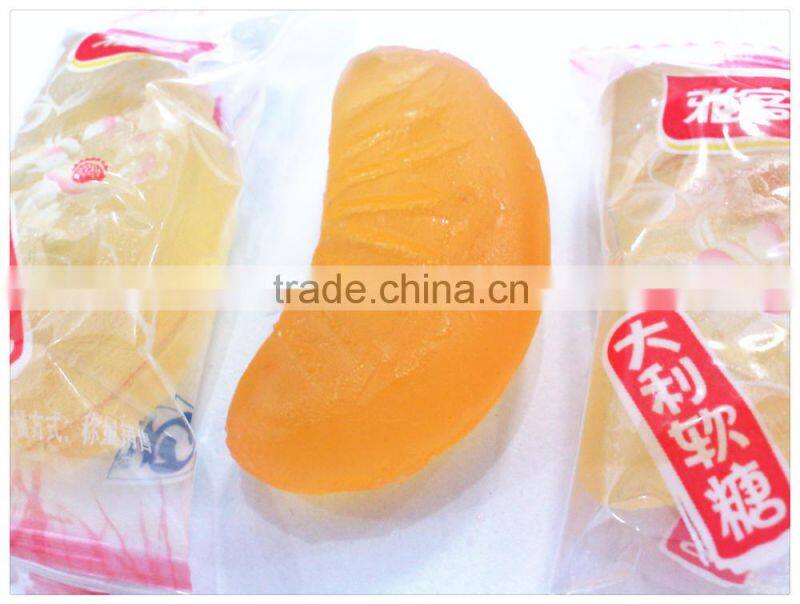 Yake sweet gummy candy with orange shape