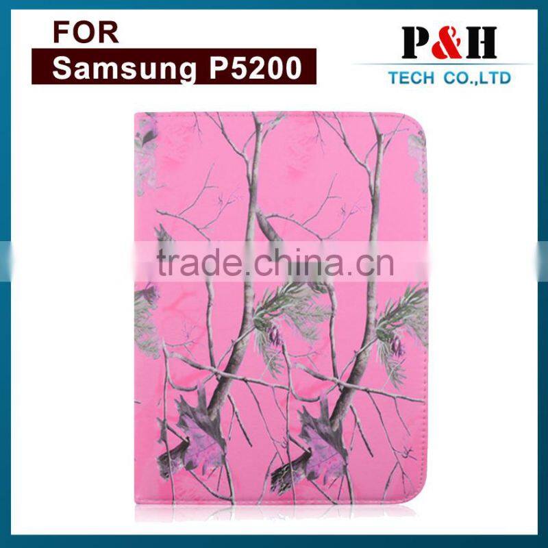 Fashion Oblique Gyrosigma 360 degree rotating leather case for samsung galaxy tab 3 p5200 10.1