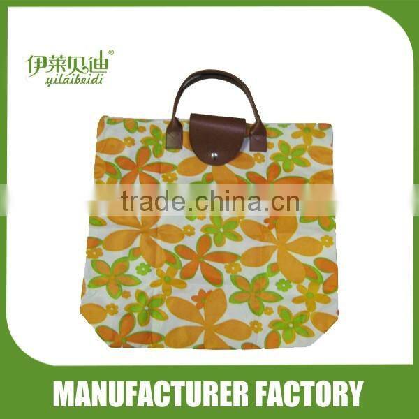 600D oxford Foldable shopping bags with zipper
