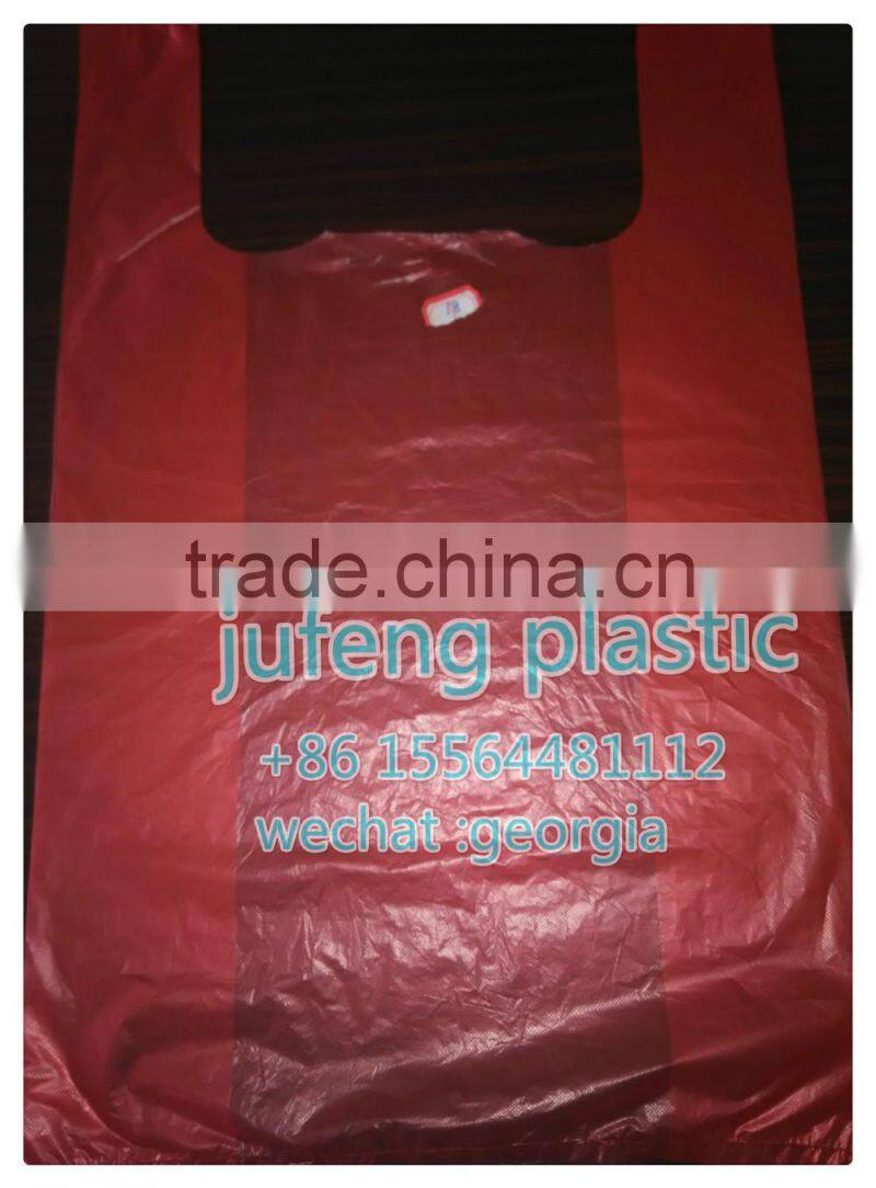 Plastic T-shirt Shopping Bags on Roll garbage bags on roll