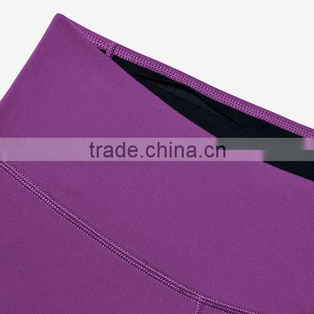 Fitted Design Wide Waistband Polyester/Spandex Training Tight Pants