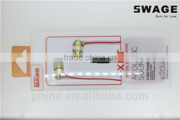 PH-E33 New Arrival Metal earphone with micphone Super Bass Earbuds gift ear phones