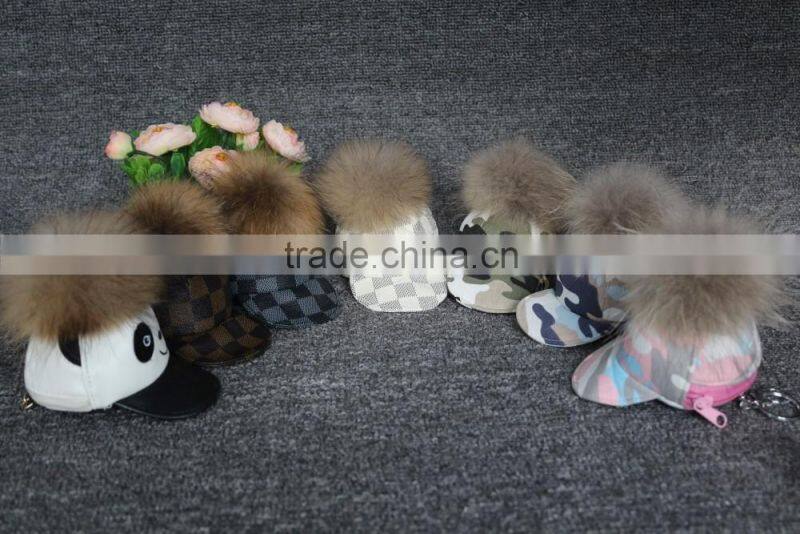 Genuine Real Raccoon Fur multicolour Pom Pom for Hat keyring/bag keyring