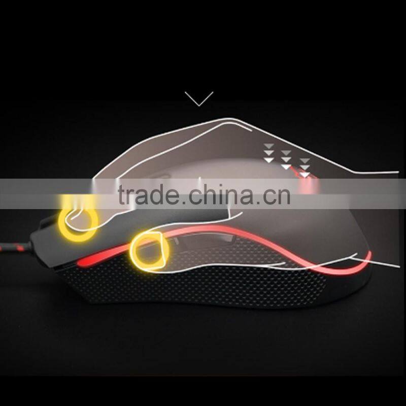 V40-4000DPI Optical Programmable Wired Gaming Mouse for PC/Laptop/Desktop, LED Colors, 6 Buttons
