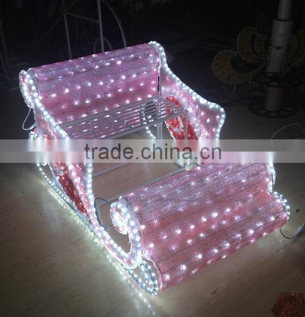 Hot sale christmas light with santa car and reindeer holiday time led light outdoor decoration