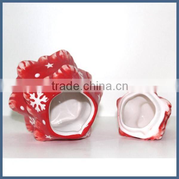 Christmas decoration supplies ceramic christmas tree shape jar