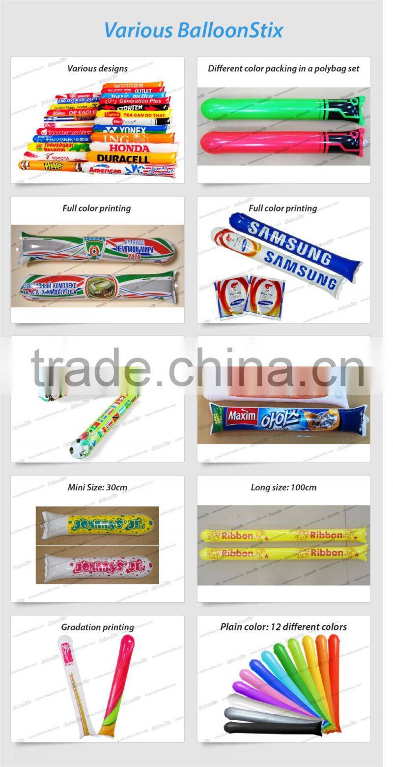 Inflatable Cheering Stick Balloon Noise maker Bang Stick