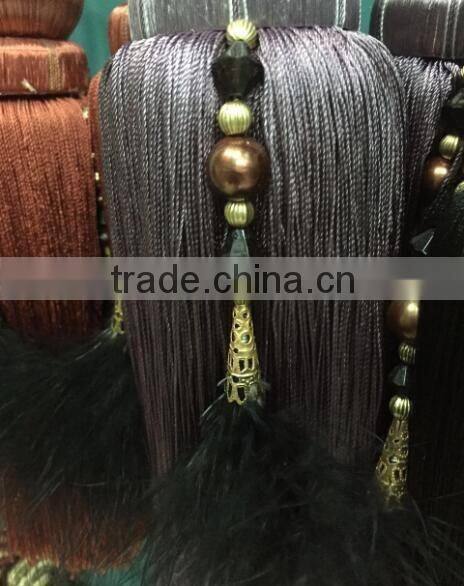 designer home decor beaded tassel curtain tiebacks