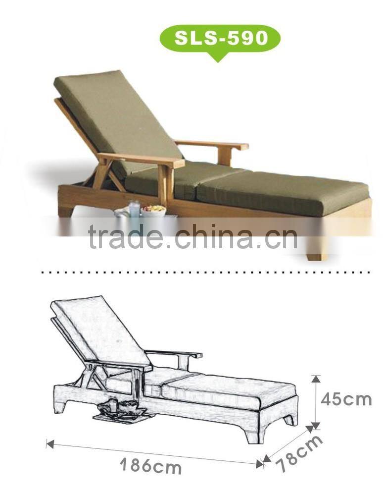 wooden pool lounge chair beach lougne chair sls-580