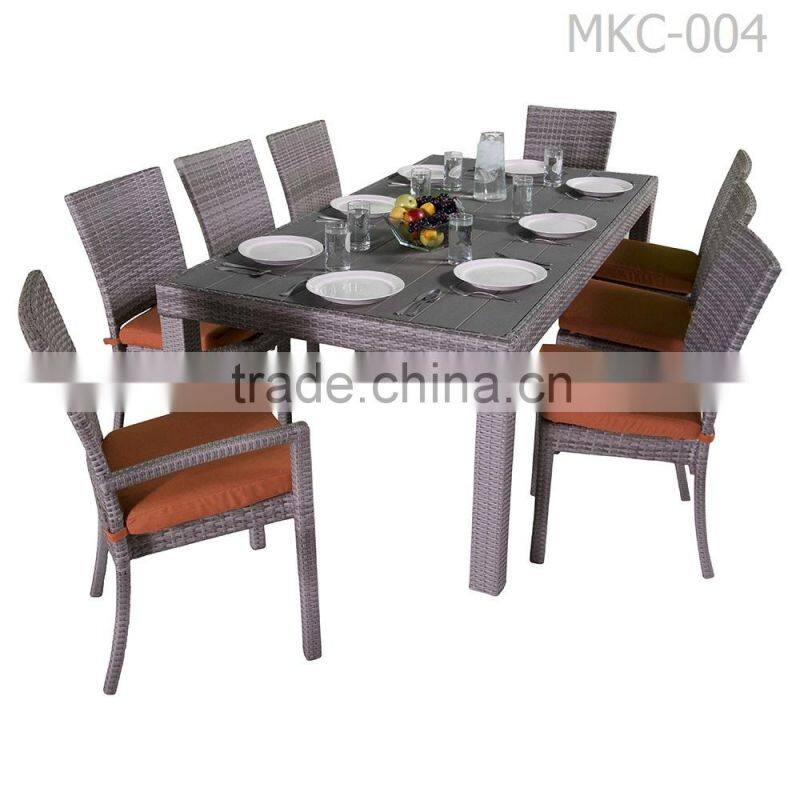Synthetic Rattan Dining set Aluminium Frame - Poly rattan Outdoor Dining set