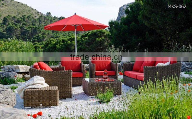 Modular patio wicker synthetic rattan sofa set outdoor furniture - Patio garden sofa- outdoor sofa set