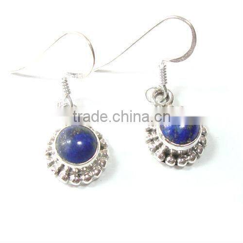925 Sterling Silver Lapis Lazuli Drop Earrings
