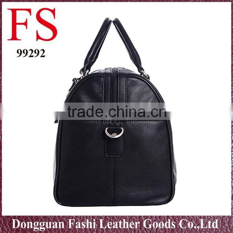 2016 Black Classic Style Large Wholesale Men Leather Travel Bag