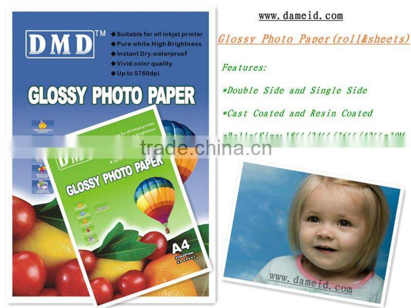 115gHigh gloss photo paper(Roll),A4 glossy photo paper
