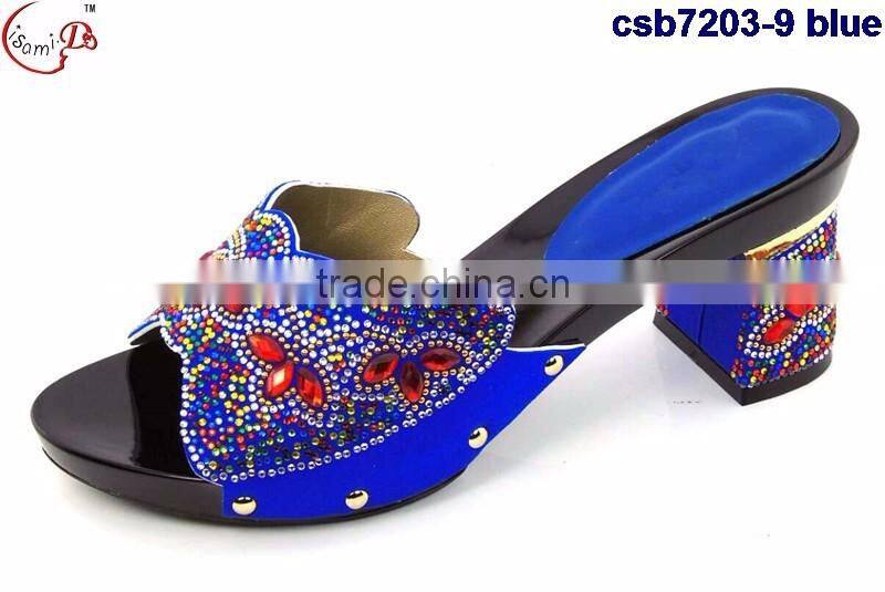 csb7203 black red yelllow blue shining material women shoes for party evening Italy shoes matching purse fashion single shoes