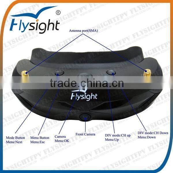 C663 5.8GHz FPV Video Wireless AIO Video Goggles SpeXman Flysight w/ Headset&front camera compared with FatShark Dominator V2