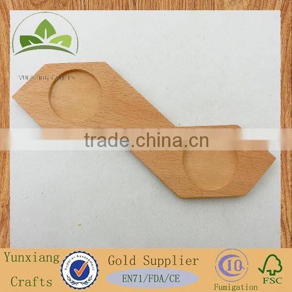 funny wooden glass base, beech wood base