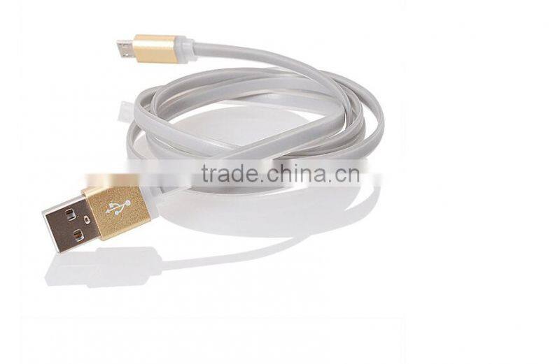 New Design Colorful TPE Round Noodles High Speed Micro Usb Cable Pigtail(OEM ODM)