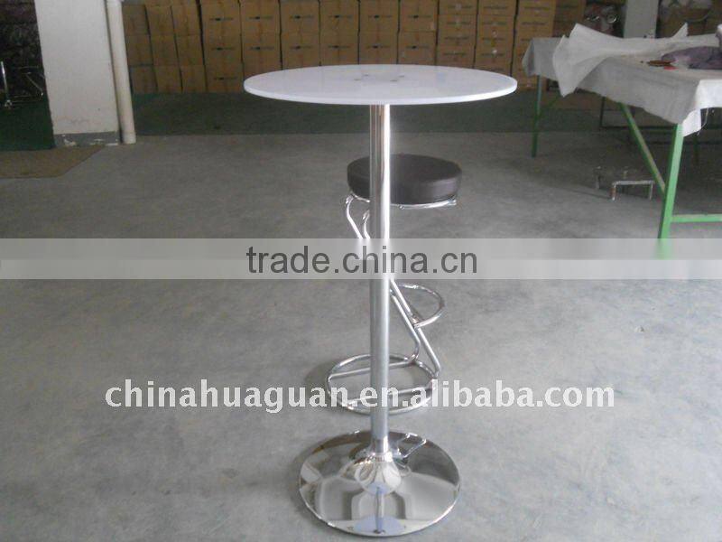 Chromed bar stool base