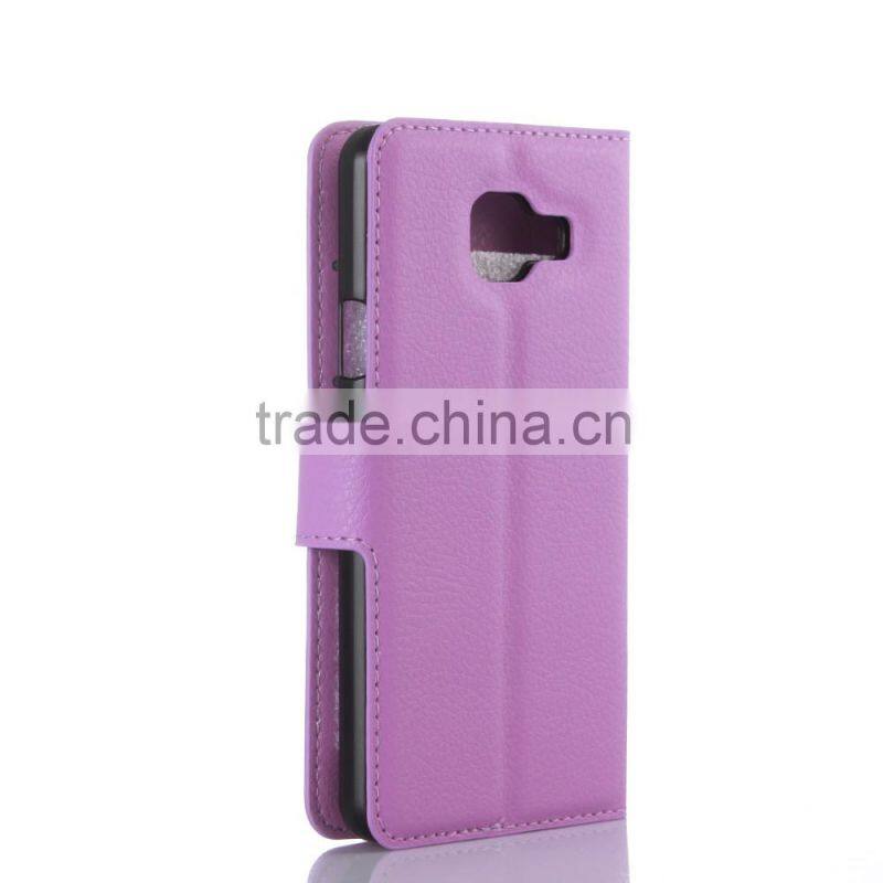 Hot Selling Ultra Thin Lichee PU Leather Case Wallet Folio Flip Cover for Samsung GALAXY A3 A310