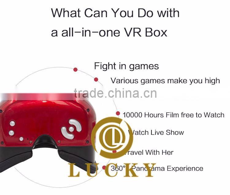 2016 fashionable Virtual VR machine VR glasses machine 3D box virtual reality helmet mirror storm best gifts paly games watch tv