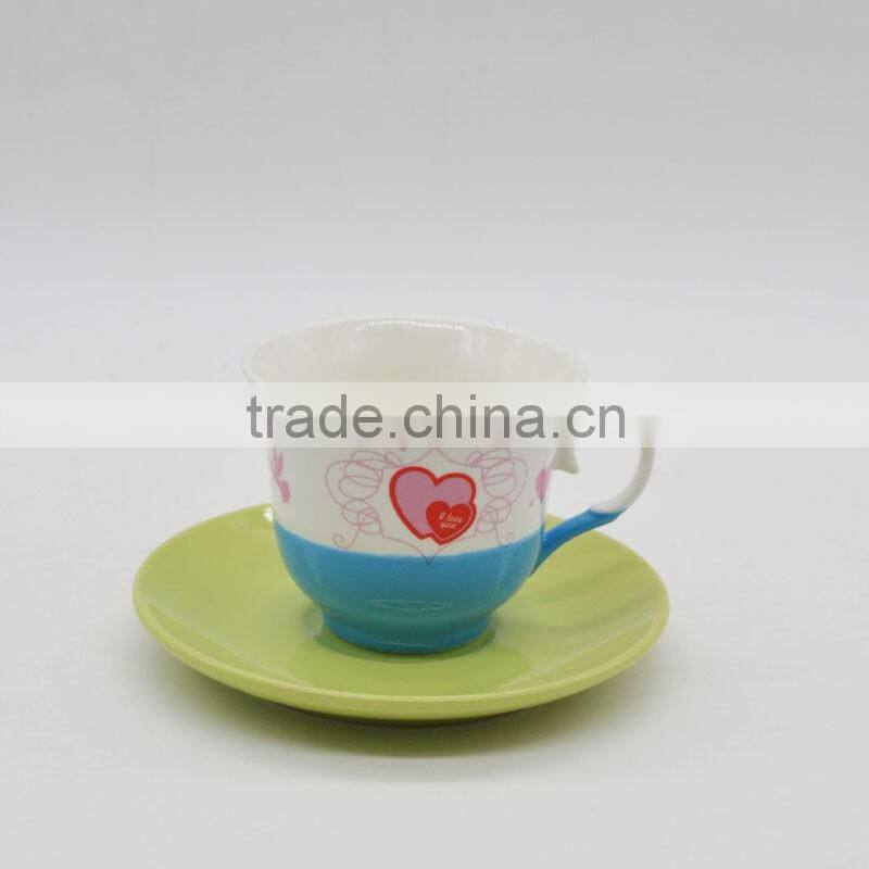 Ceramic mug and saucer tea cup coffee cup for homeuse