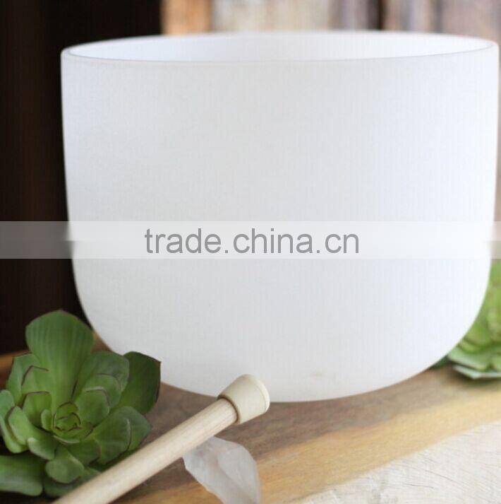 Frosted Chakra Crystal Singing Bowl