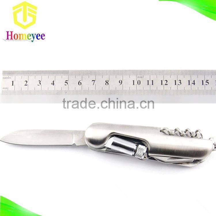 stainless steel 11 in 1 Multipurpose Camping Knife with led light