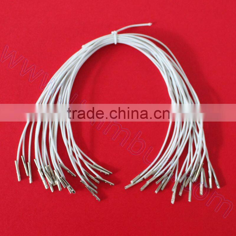 Elastic cord with metal clasp on end