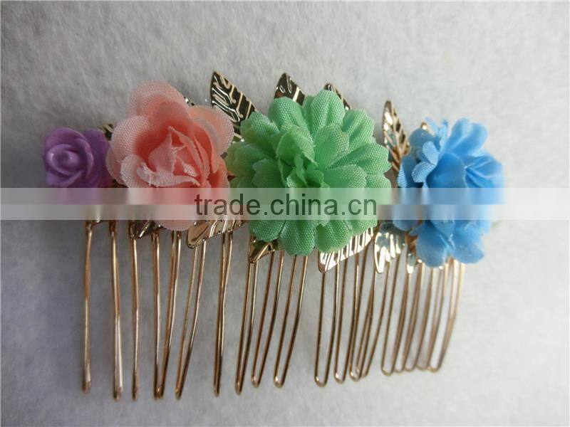 Mint Rose Hair Comb Floral Pearls Bridal Hair Comb Wedding Flower Hair Piece Metal Comb Seafoam Light Aqua FHCOC3001