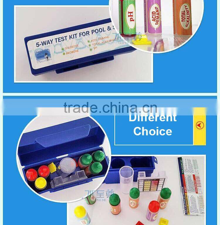 2016 Poolstar pool multipurpose test strips , ph cl test strips pool, ph alkaline test strips