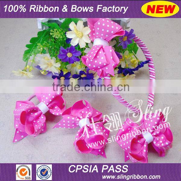 2015 New Arrival Wholesale Gift Set Grosgrain Hair Bows