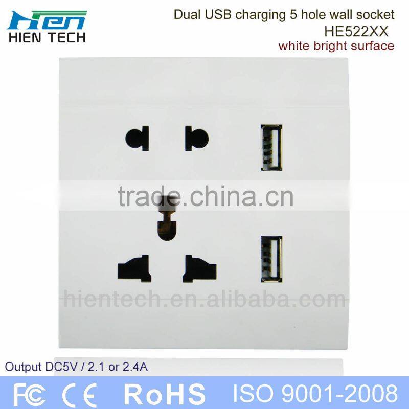 86 type mounting box for HE-522 series and HE-530 series USB wall socket using