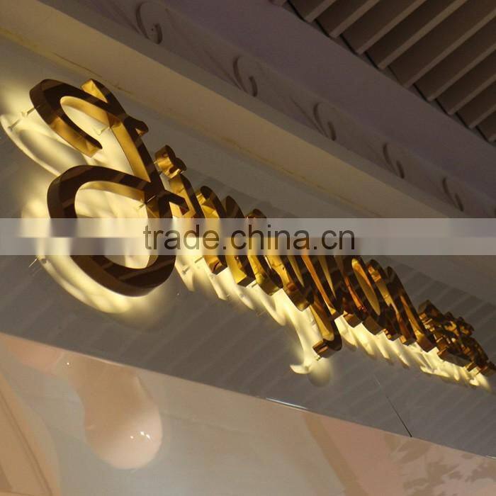 Backlit small metal alphabet led letters for wall decoration OEM