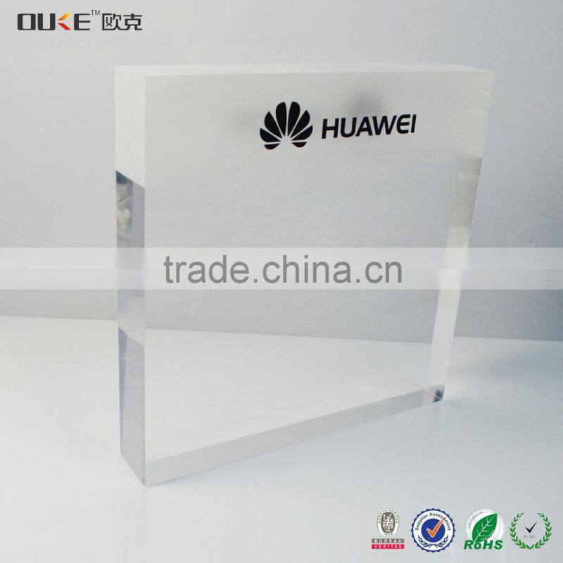 new products clear engraved acrylic block