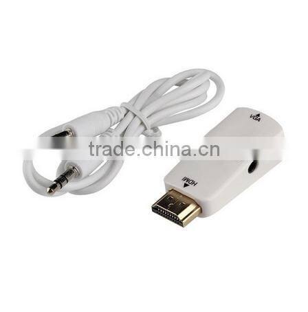 HDMI to VGA with Audio Cable HDMI to VGA Adapter Male To Female 1080p HDMI to VGA Converter For PC/HDTV