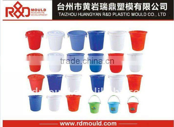 high peformance plastic paint bucket mould with cover and handle