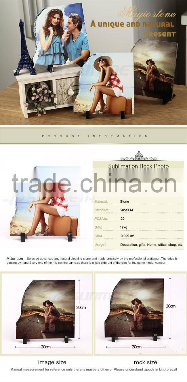 Sunmeta Factory Manufacturer Blank Sublimation Coating Rock Slate 20*20cm (SH-08)