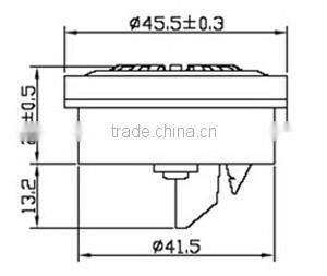 Professional manufacturer hot selling 45.5mm round electret transmitter microphone