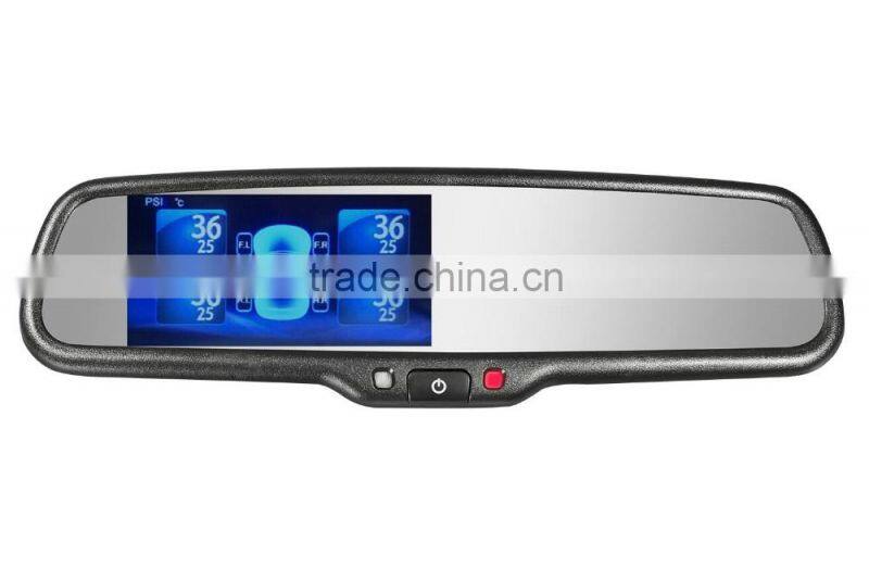 Car 4.3 inch Full HD DVR mirror monitor with TPMS and car backup camera display